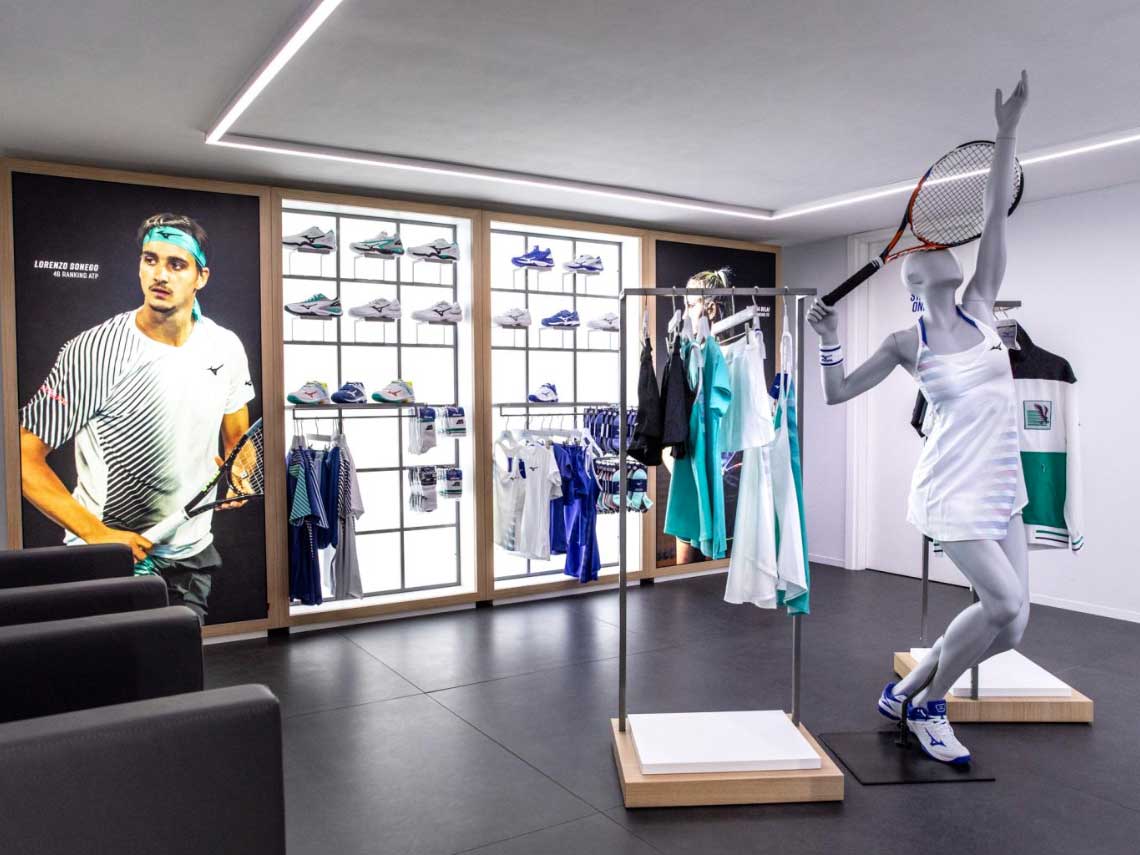 Un corner ispirato alle linee essenziali del design giapponese per il marchio preferito dei runners Mizuno