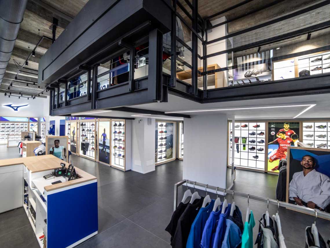 Un corner ispirato alle linee essenziali del design giapponese per il marchio preferito dei runners Mizuno