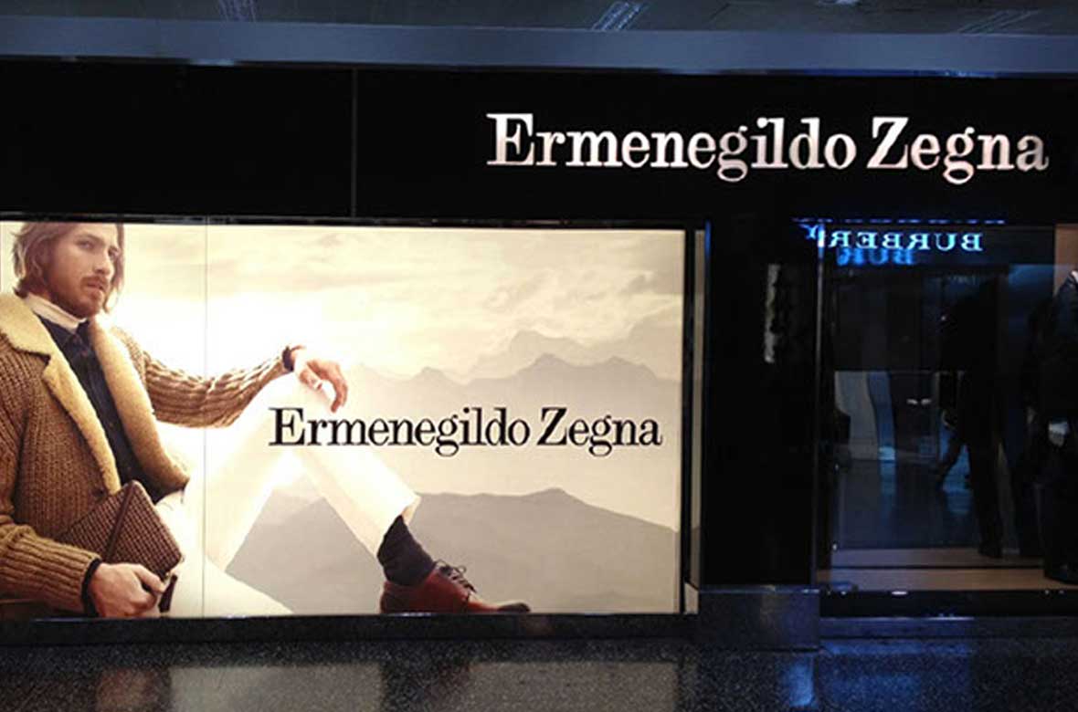 La vetrina di Krea per Ermenegildo Zegna